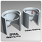 Medium Duty  2 - Turn Internal Spiral Retaining Ring Carbon / Stainless Steel Material